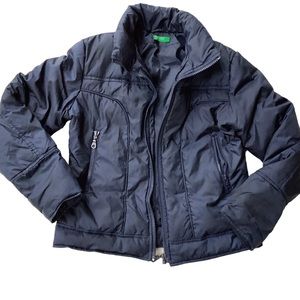 Of Benetton navy blue winter jacket. Size Large.
